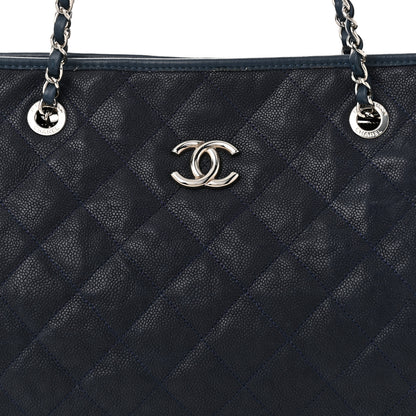 Chanel Caviar Quilted French Riviera Tote Blue 8 of 12