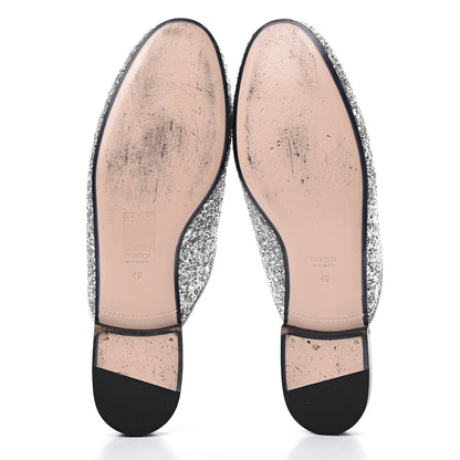 Gucci Glitter Womens Princetown Slippers 40 Silver 5 of 12