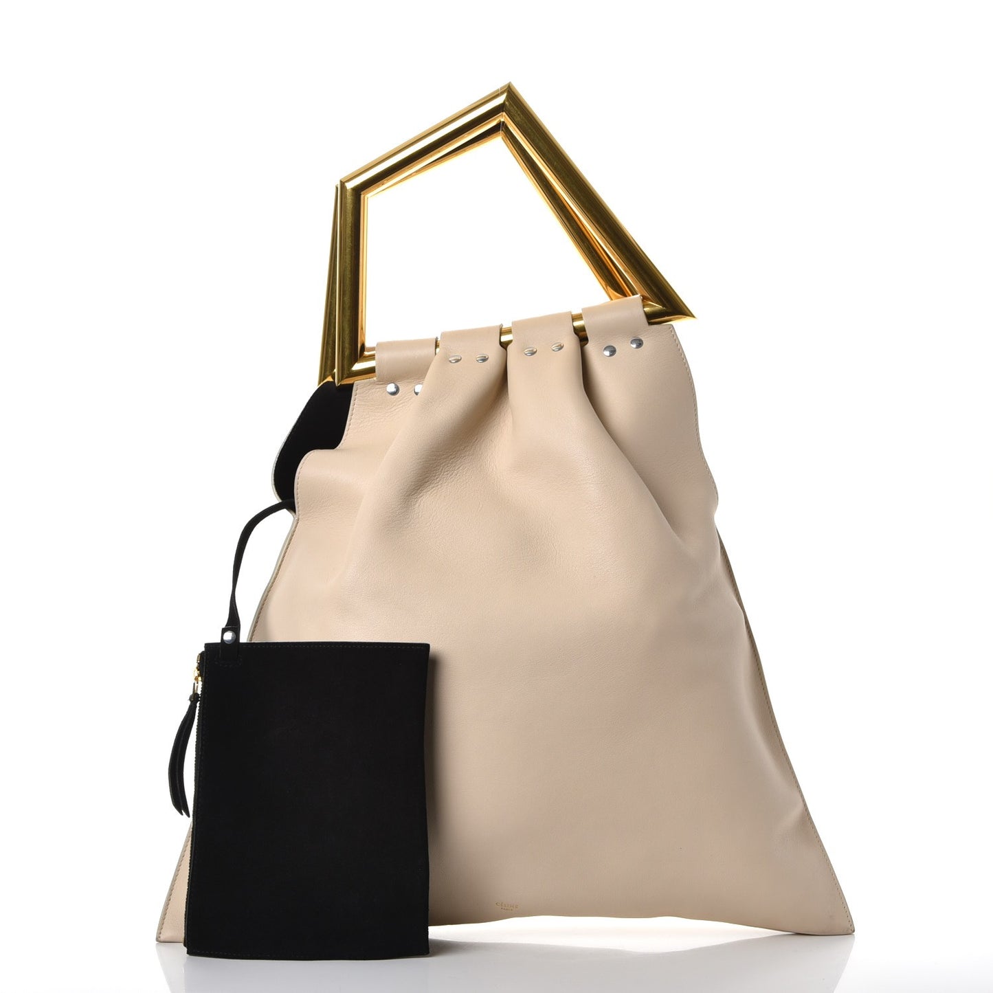 Calfskin Triangle Open Sac Cream