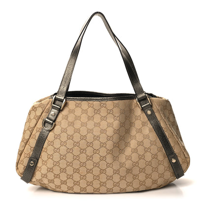 Gucci Monogram Medium Abbey Shoulder Bag Pewter 1 of 10