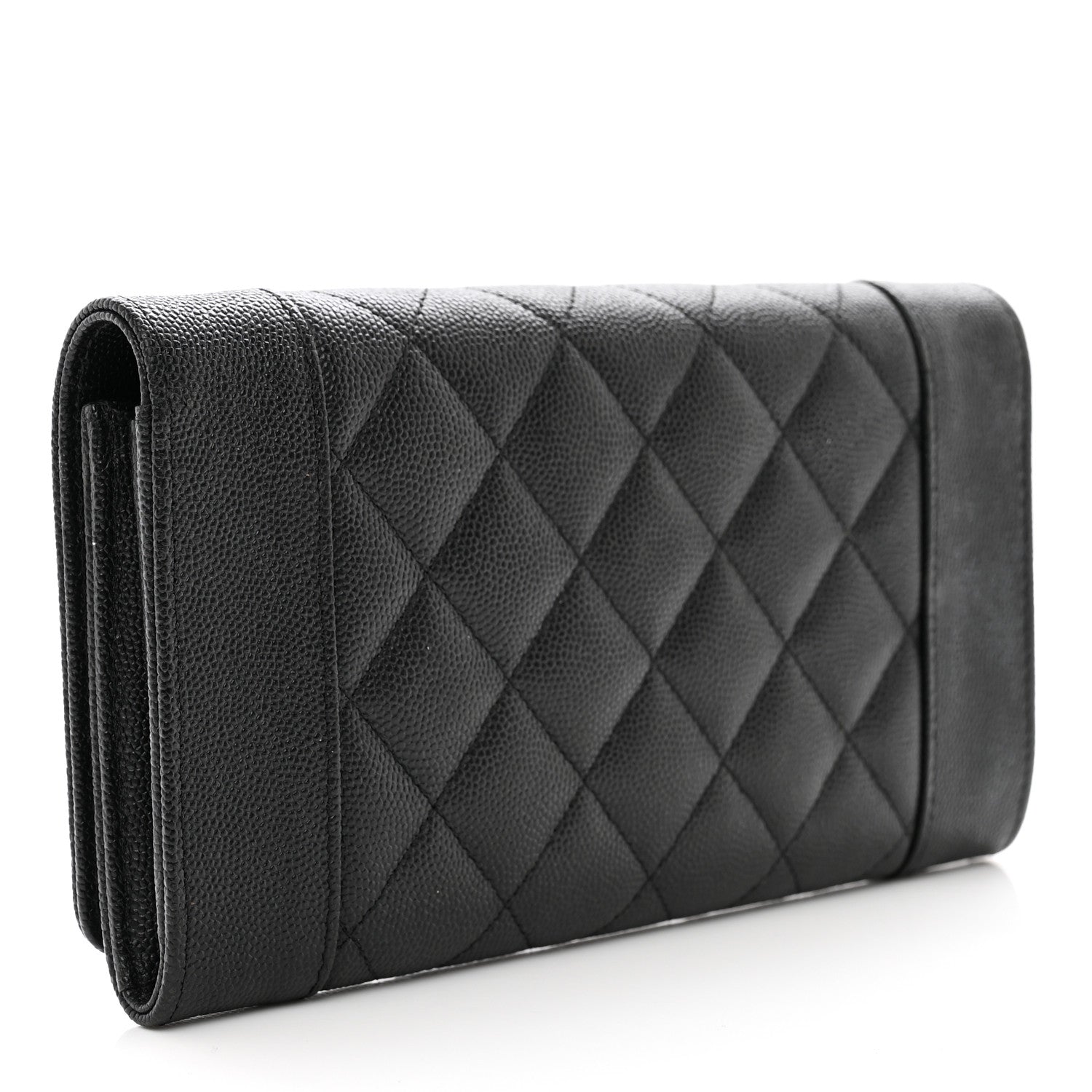 Chanel Caviar Quilted Mademoiselle Vintage Flap Wallet Black 3 of 9