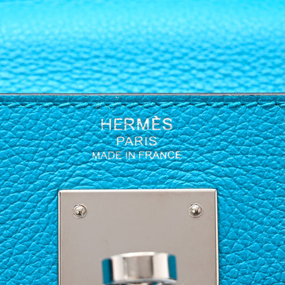 Hermes Evercolor Kelly Retourne 28 Bleu Frida 6 of 11