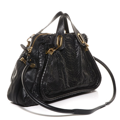 Chloe Python Large Paraty Black 3 of 8