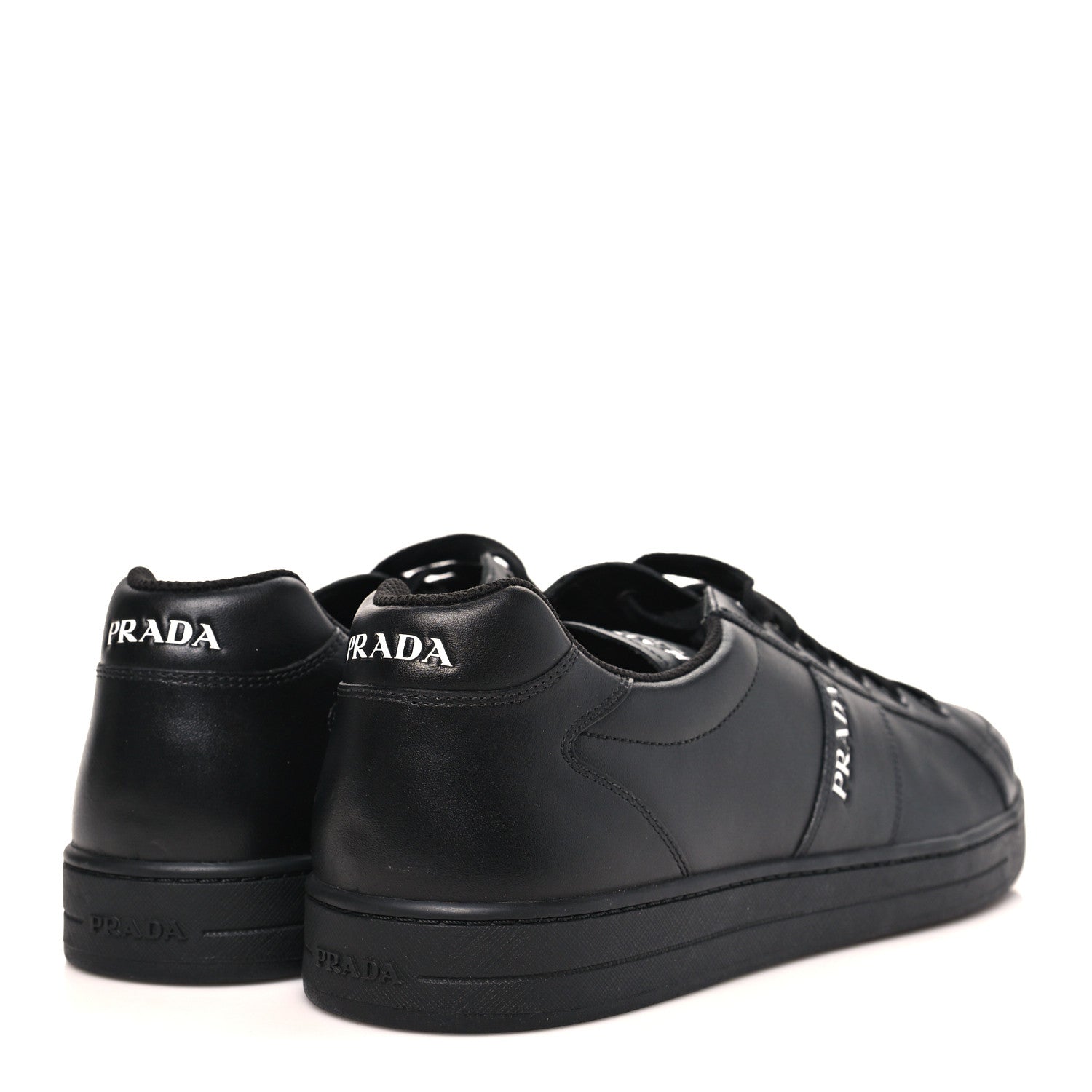 Prada Vitello Soft Mens Sneakers 12 Black 5 of 10