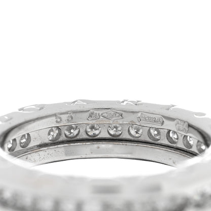 Bulgari 18K White Gold Diamond B.Zero1 One-Band Pave Ring 53/6.25 4 of 4