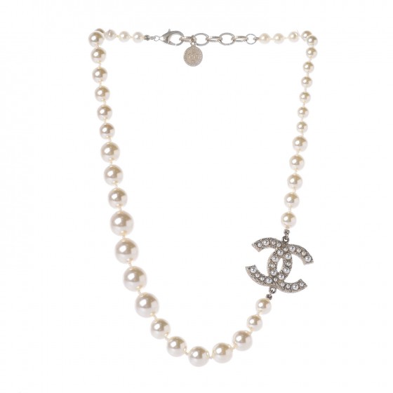 Pearl CC 100th Anniversary Necklace Light Gold