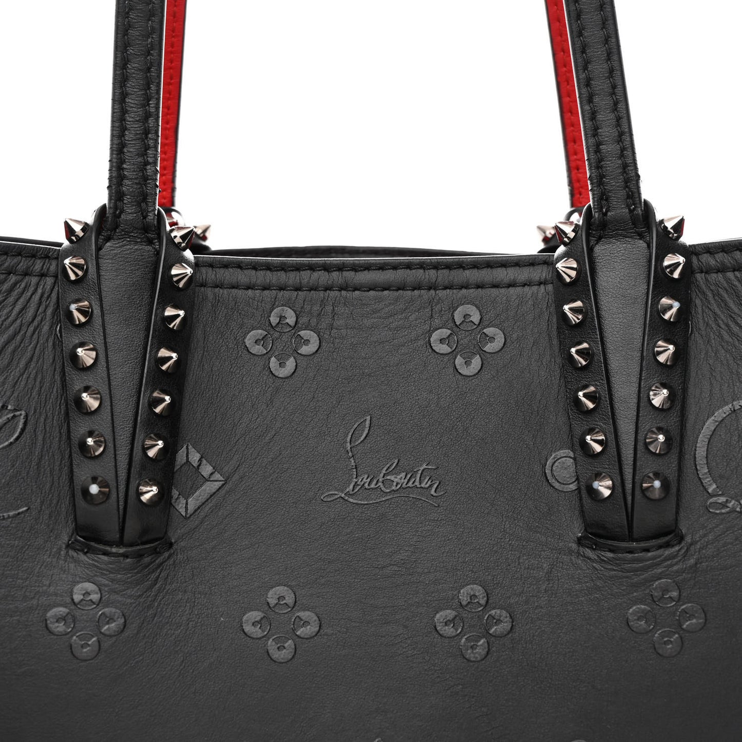 Calfskin Loubinthesky East West Cabata Tote Black