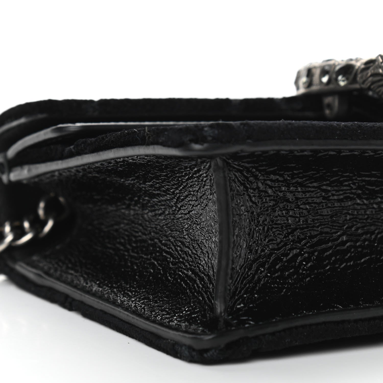 Gucci Velvet GG Monogram Super Mini Dionysus Shoulder Bag Black 8 of 10