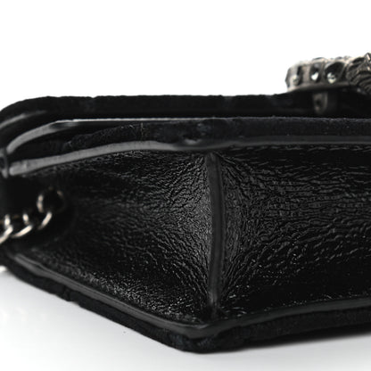Gucci Velvet GG Monogram Super Mini Dionysus Shoulder Bag Black 8 of 10