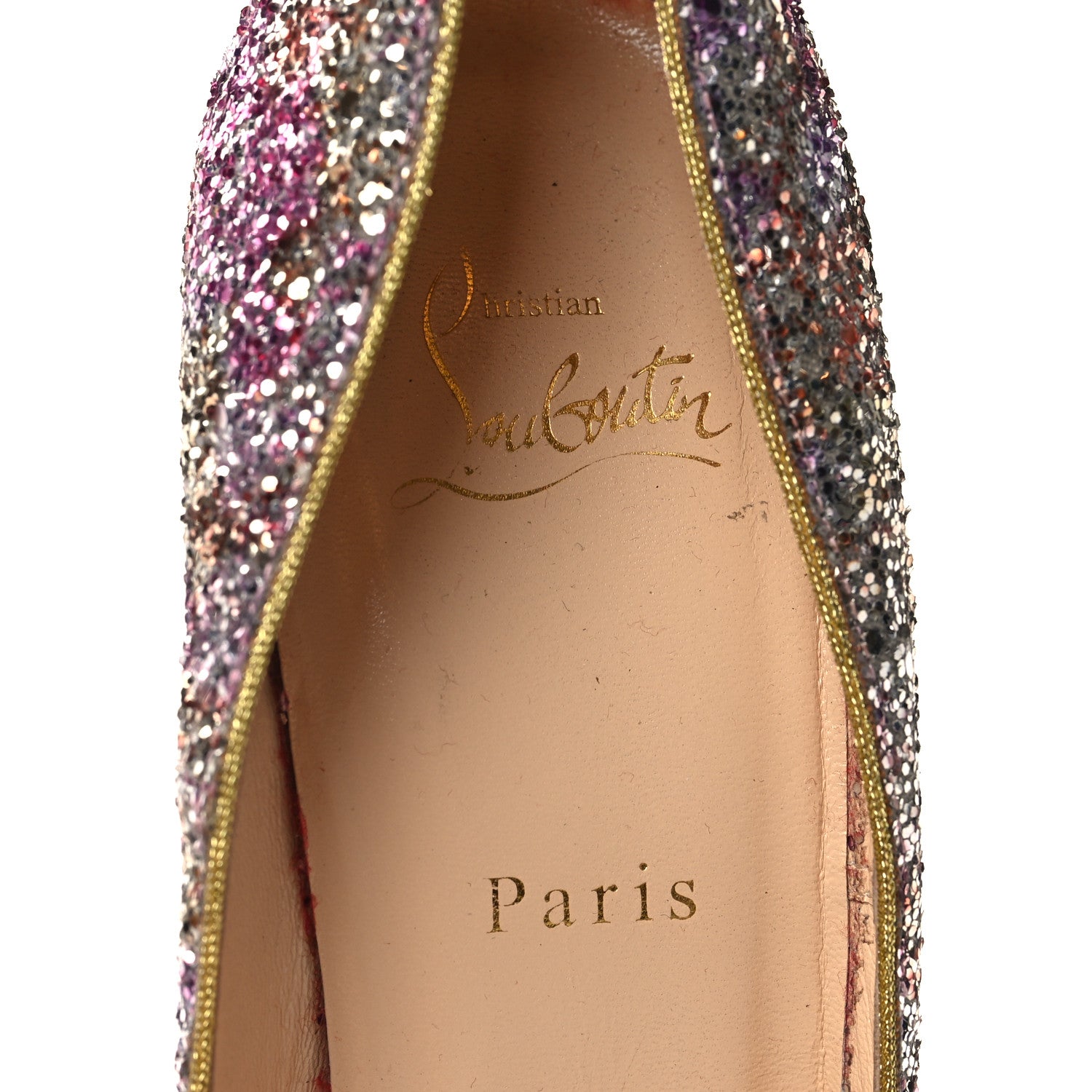Christian Louboutin Glitter So Kate 120 Pumps 39 Rosette Gold 7 of 7