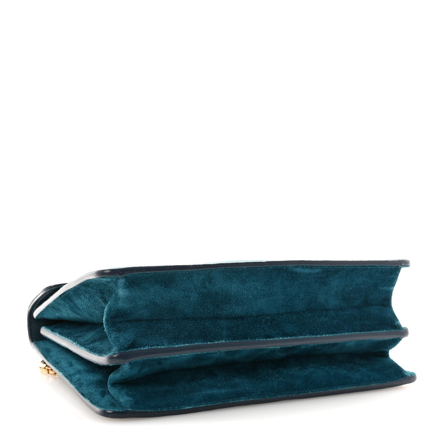 Salvatore Ferragamo Calfskin Suede Thalia Flap Shoulder Bag Blue 4 of 9