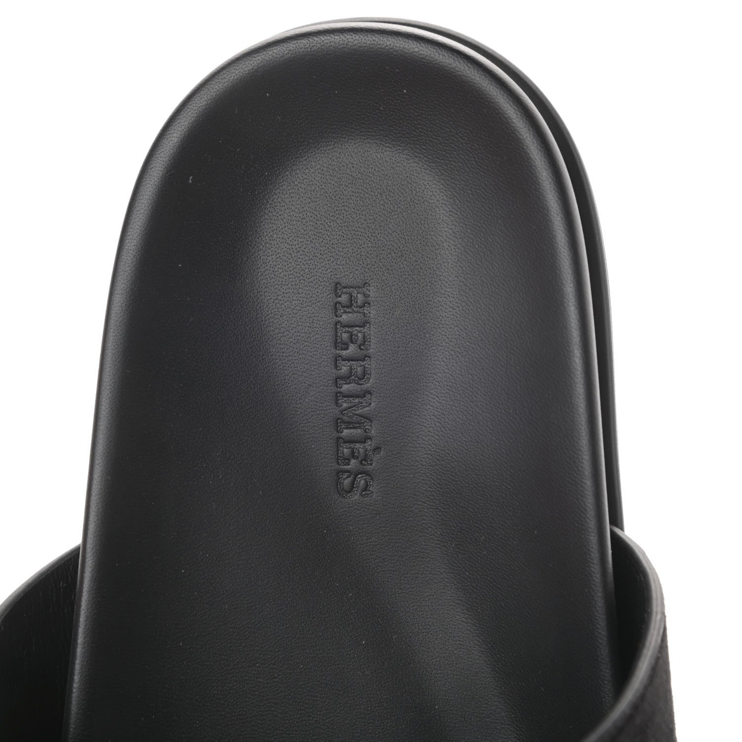 Hermes Suede Goatskin Womens Chypre Sandals 40 Black 5 of 7