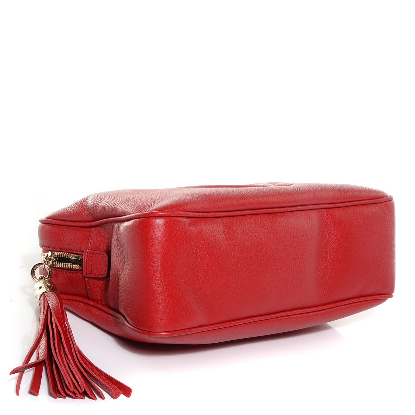Pebbled Calfskin Small Soho Bowler Red