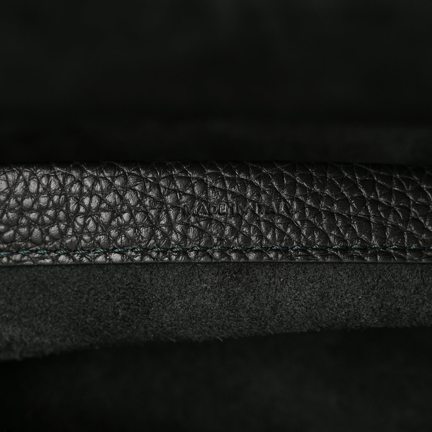 Grained Calfskin Duffle Bag Night Green