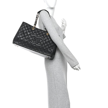 Chanel Caviar Quilted XL Grand Shopping Tote GST Black 2 of 10