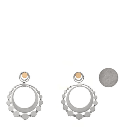 John Hardy Sterling Silver 18K Yellow Gold Dot Drop Earrings 2 of 4