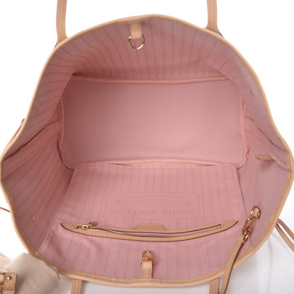 Louis Vuitton Damier Azur Neo Neverfull MM Rose Ballerine 6 of 9