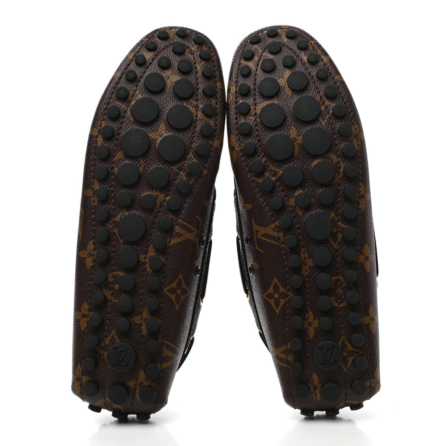 Monogram Mens Arizona Car Shoe Moccasin Loafers 9 Macassar