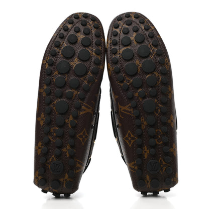 Louis Vuitton Monogram Mens Arizona Car Shoe Moccasin Loafers 9 Macassar 5 of 9