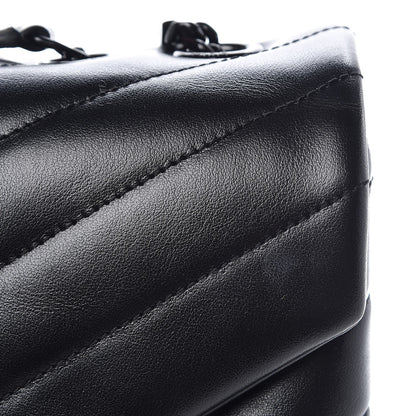 Saint Laurent Calfskin Y Quilted Monogram Medium Loulou Chain Satchel Black 9 of 10