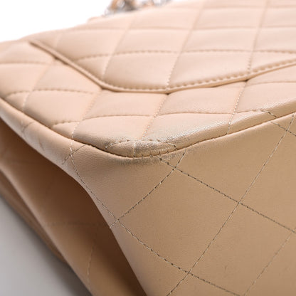 Chanel Lambskin Quilted Jumbo Double Flap Beige 14 of 14