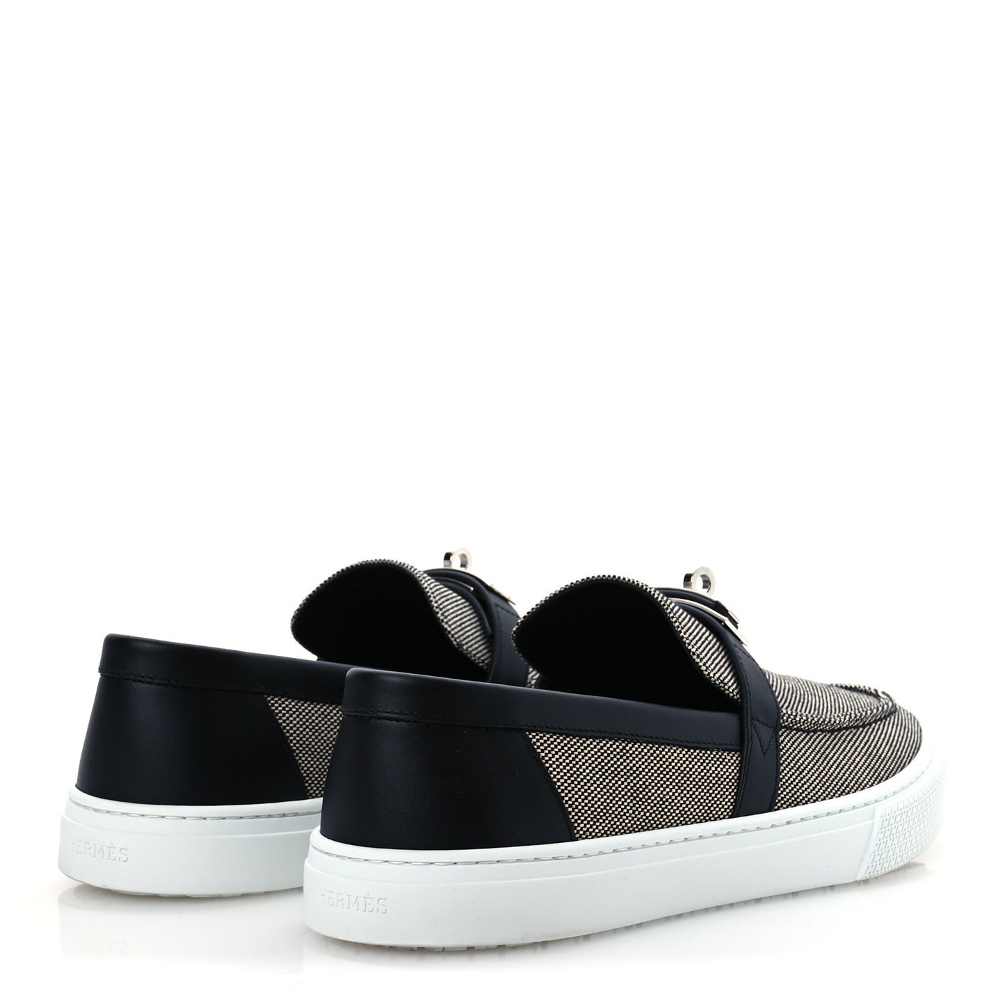 Toile De Coton Calfskin Game Slip On Sneakers 42.5 Prunoir Black