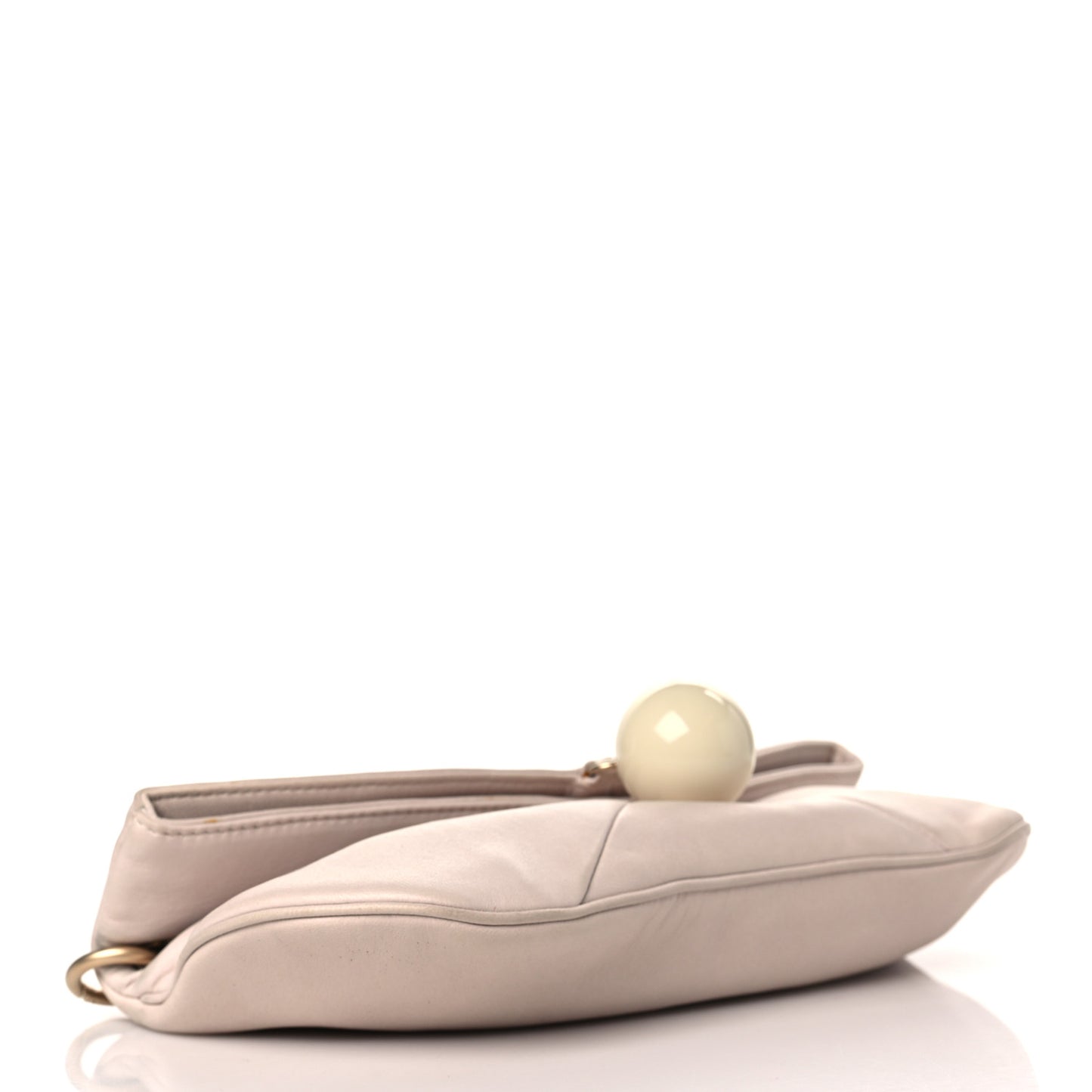 Lambskin Small Coco Ball Fold Over Bag Light Pink