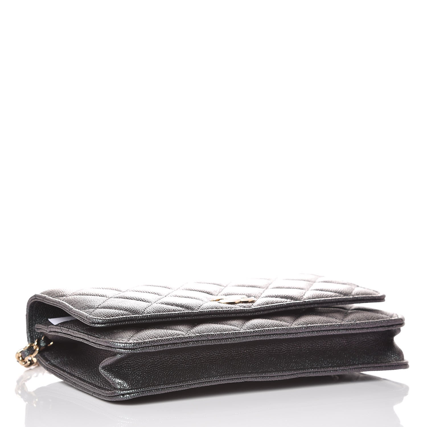 Chanel Iridescent Caviar Quilted Wallet On Chain WOC Black 4 of 11