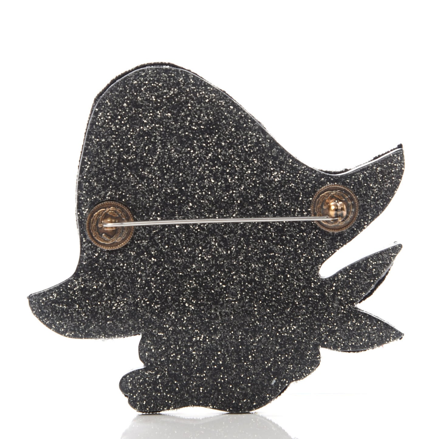 X DISNEY Crystal Beaded Brooch Black