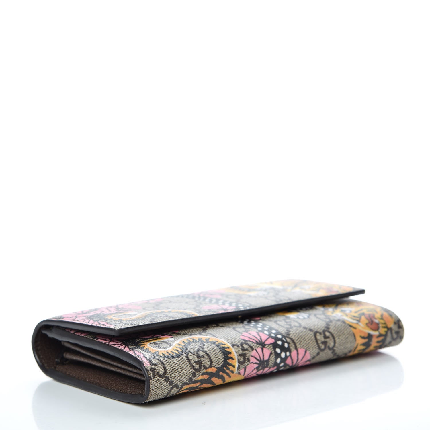 Gucci GG Supreme Monogram Bengal Continental Wallet Beige Pink 4 of 13