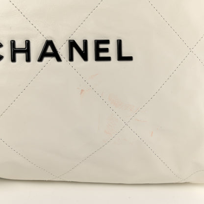 Chanel Calfskin Quilted Small Chanel 22 White 12 of 12