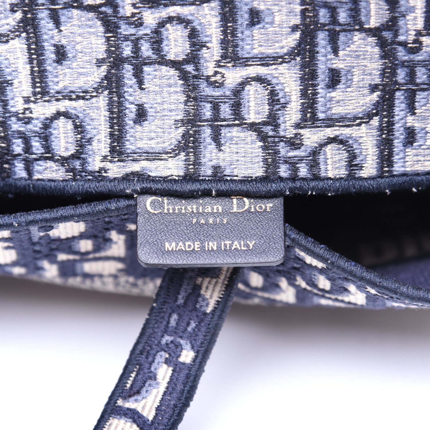 Christian Dior Oblique Slim Saddle Pouch Blue 8 of 12
