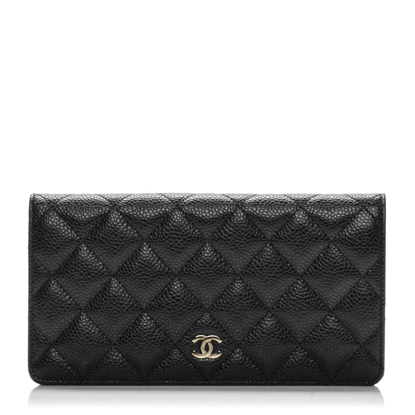 Caviar Quilted Yen Wallet Black