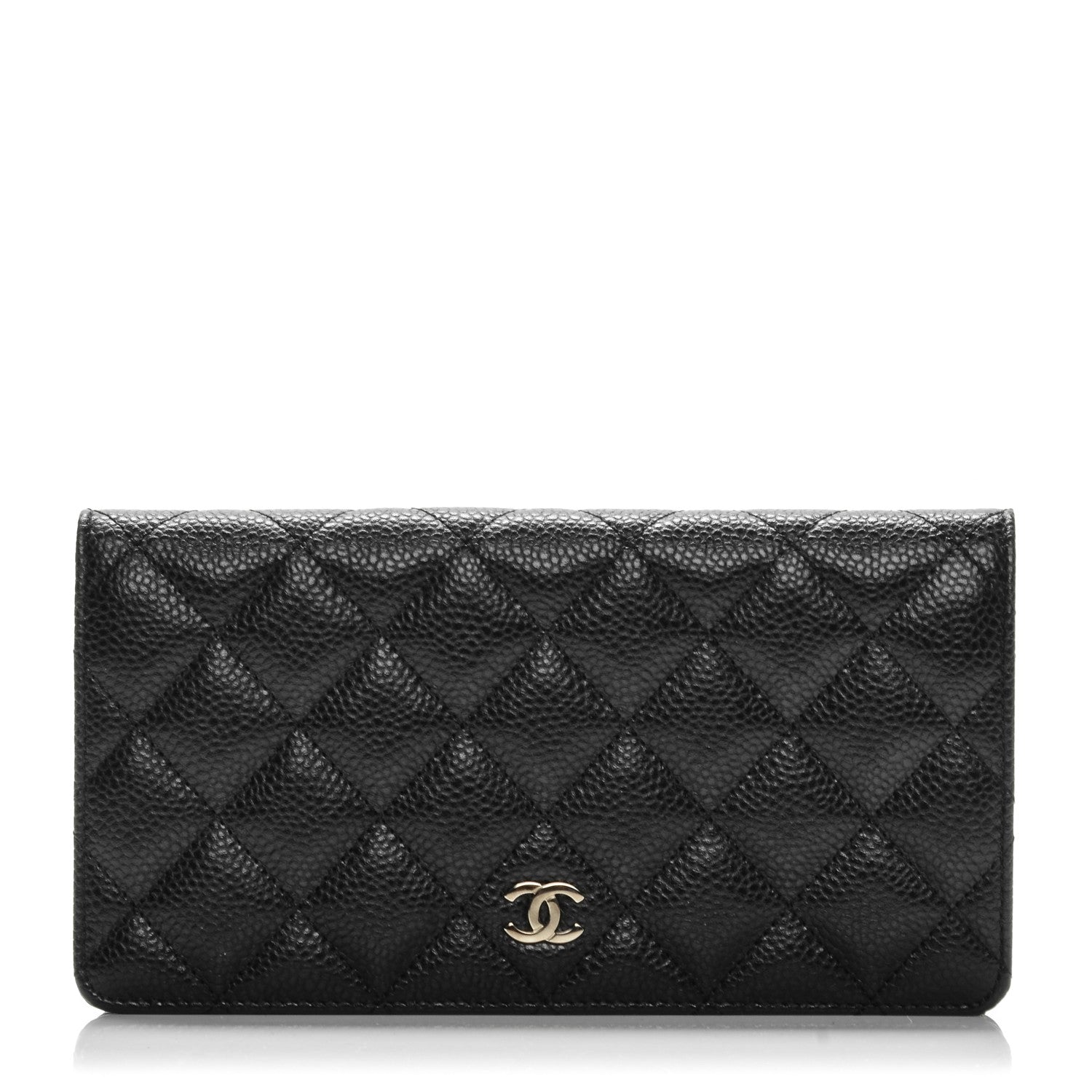 Chanel Caviar Quilted Yen Wallet Black 1 of 8