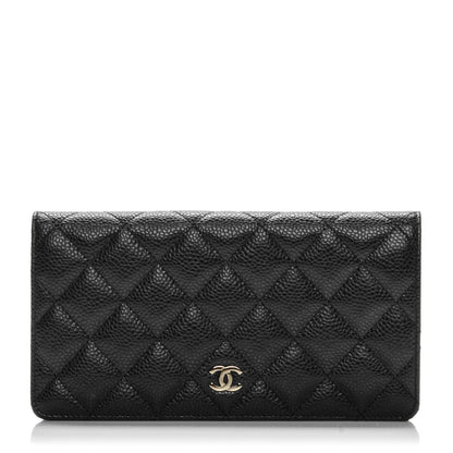 Chanel Caviar Quilted Yen Wallet Black 1 of 8