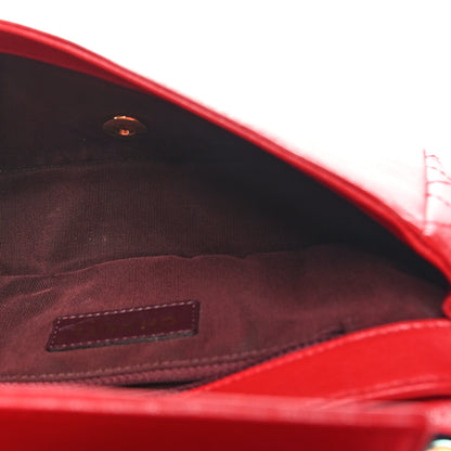 Chanel Sheepskin Quilted Medium Vintage Mademoiselle Flap Red 5 of 10