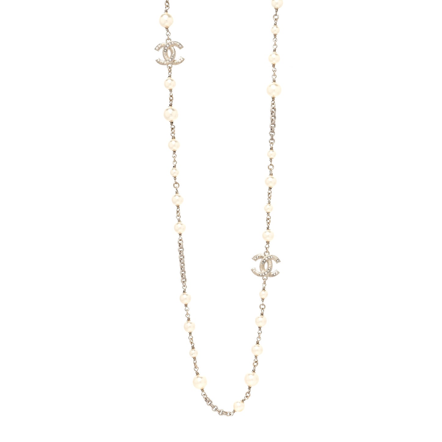 Pearl CC Necklace Light Gold