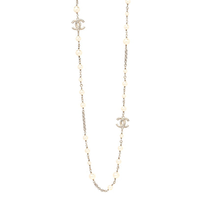 Chanel Pearl CC Necklace Light Gold 1 of 3
