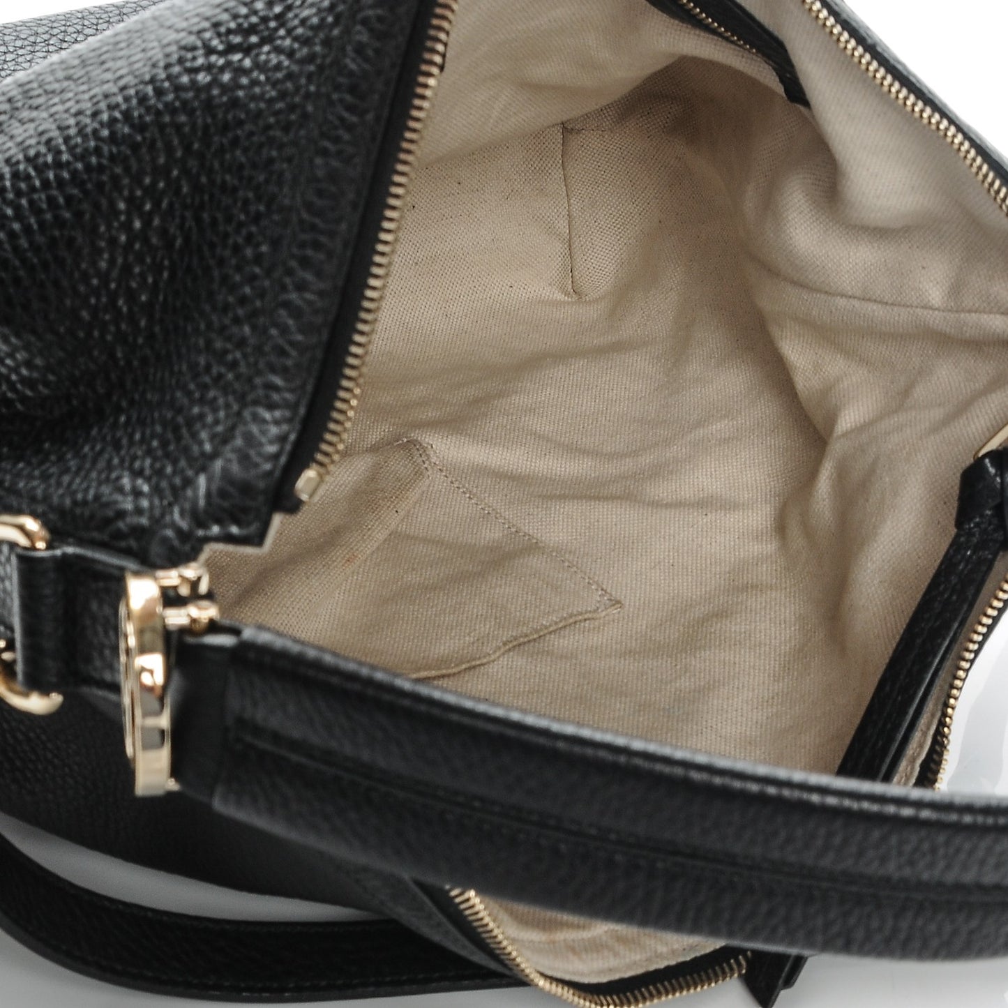 Pebbled Calfskin Small Miss GG Hobo Black
