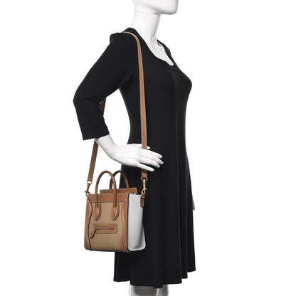 Celine Smooth Calfskin Suede Nano Tri-Color Luggage Multicolor 2 of 16