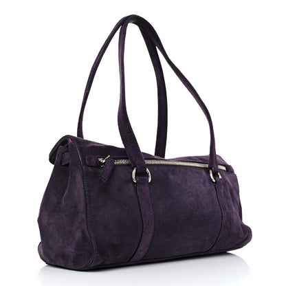 Prada Scamosciato Foldover Pushlock Satchel Cina 2 of 15