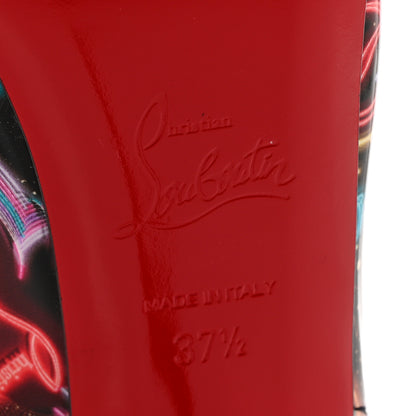 Christian Louboutin Patent Starlight Hot Chick Slingback Alta 120 Pumps 37.5 Multicolor 6 of 12