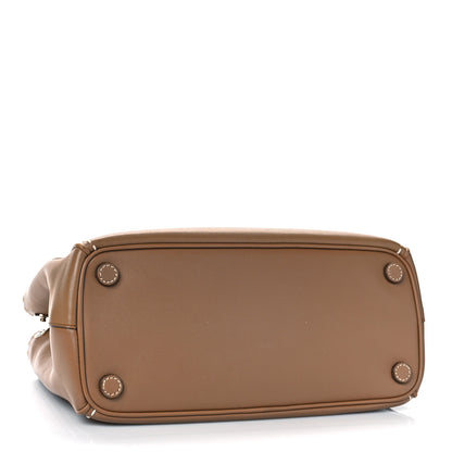 Prada City Calf Mini Hand Stitched Galleria Double Zip Tote Caramel 4 of 8