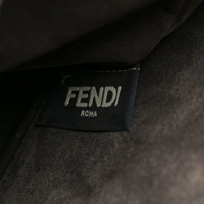 Fendi Vitello Baltico Shiny Nappa Lace Up DotCom Satchel Black 8 of 13