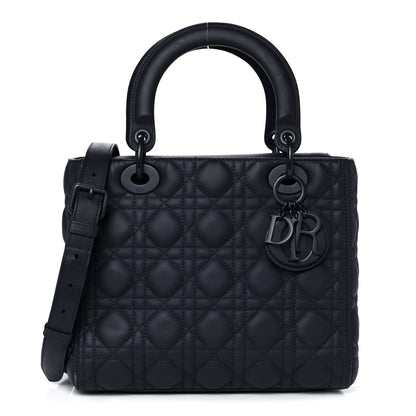 Christian Dior Ultra Matte Calfskin Cannage Medium Lady Dior Blue 1 of 15