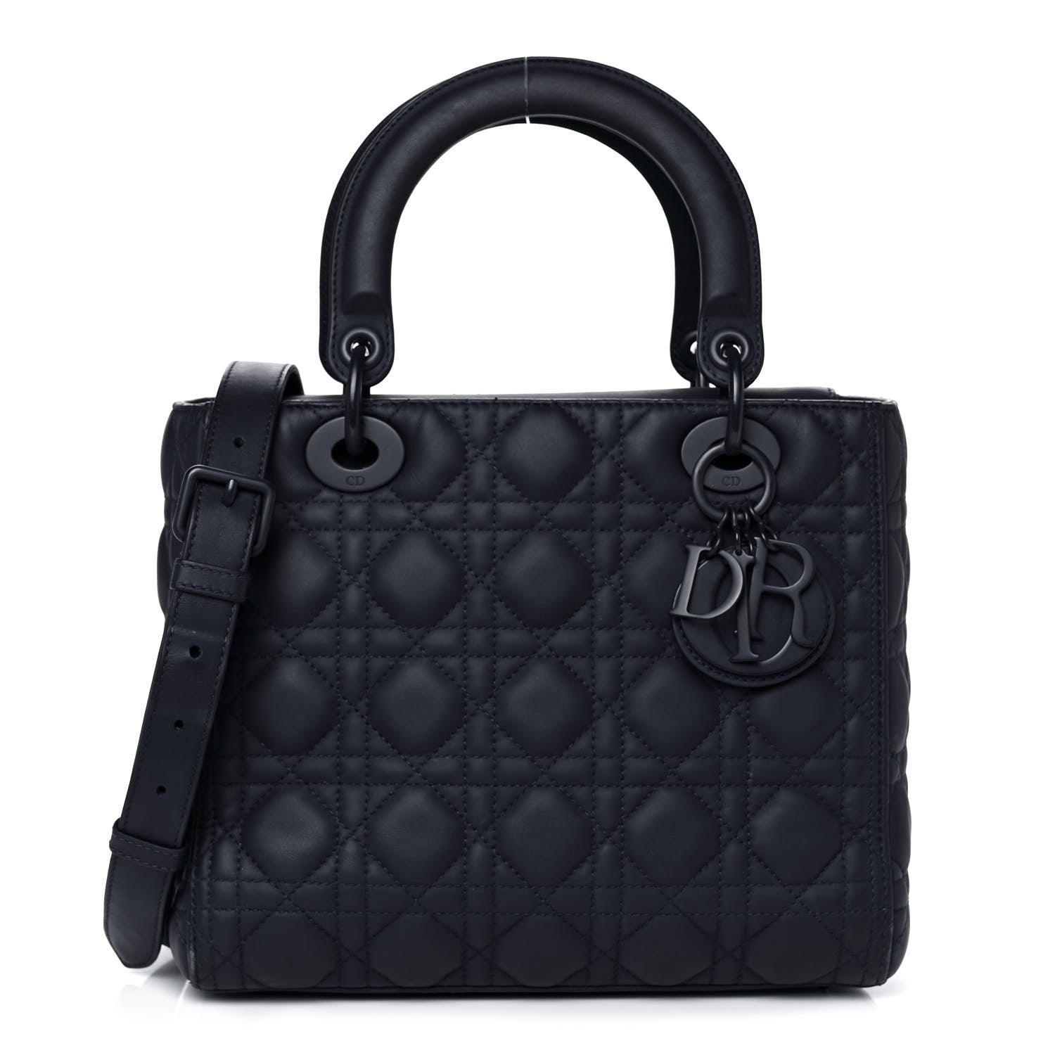 Christian Dior Ultra Matte Calfskin Cannage Medium Lady Dior Blue 1 of 15