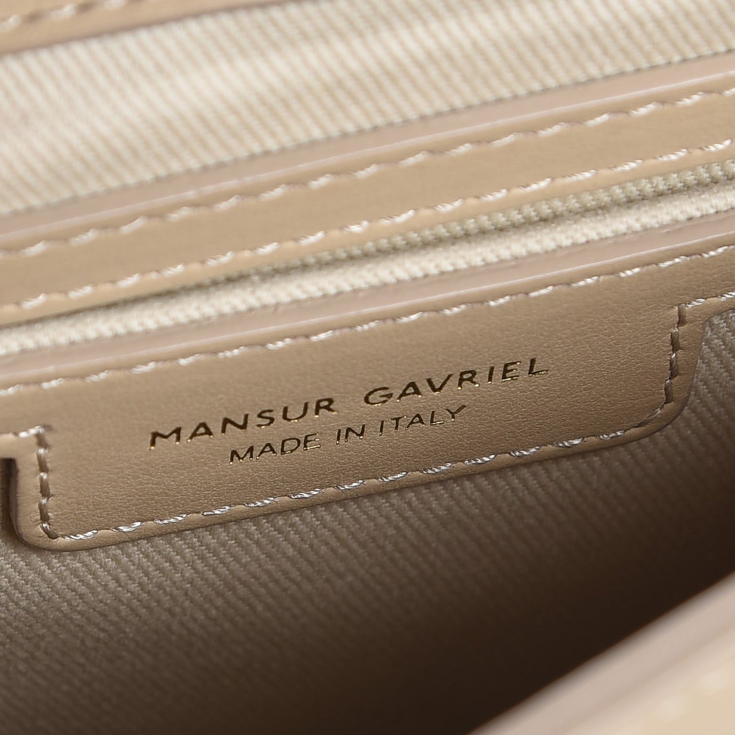 Calfskin Flap Crossbody Bag Beige