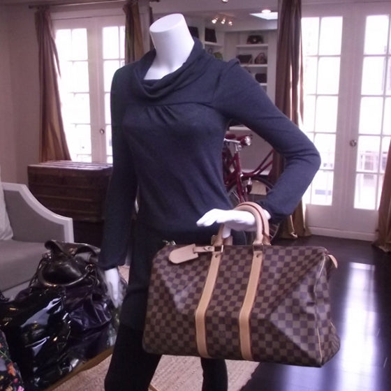 Louis Vuitton Damier Ebene Centenaire Keepall 45 2 of 10