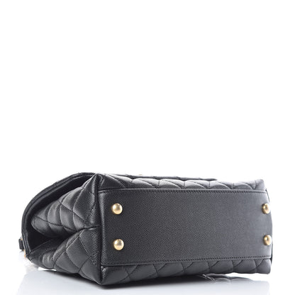 Chanel Caviar Lizard Embossed Quilted Mini Coco Handle Flap Black 4 of 10