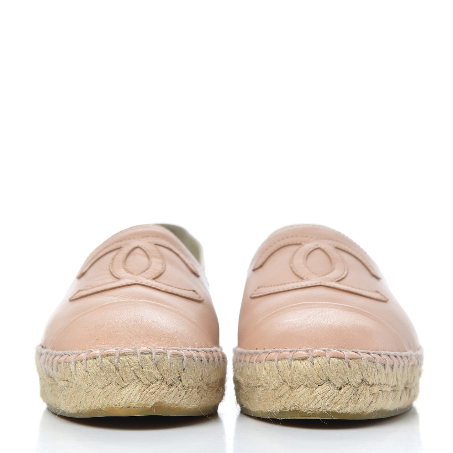 Lambskin CC Espadrilles 35 Nude